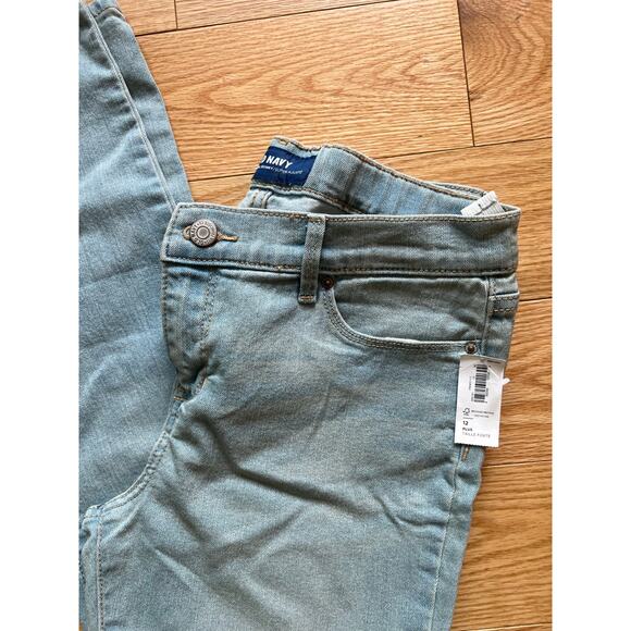 NWT Old Navy Super Skinny Jeans Light Wash Size 12 Tall JL - Picture 2 of 13